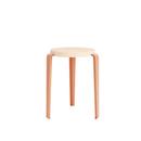 LOU Stool, solid wood, Solid beech, Ash pink