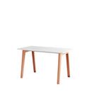 New Modern Dining Table rectangular, Metal/recycled plastic, 130 x 70 cm, Ash pink