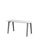 New Modern Dining Table rectangular, Metal/recycled plastic, 150 x 70 cm, Eucalyptus grey