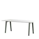 New Modern Dining Table rectangular, Metal/recycled plastic, 190 x 95 cm, Eucalyptus grey