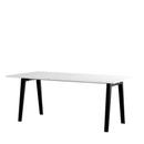 New Modern Dining Table rectangular, Metal/recycled plastic, 190 x 95 cm, Graphite black