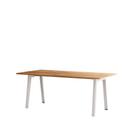 New Modern Dining Table rectangular, Metal/wood, 190 x 95 cm, Reclaimed oak, Cloudy white