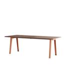 New Modern Dining Table rectangular, Metal/wood, 220 x 95 cm, Walnut finish, Ash pink