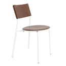 SSD Chair, metal/wood, Walnut, Cloudy white
