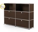 USM Haller E Highboard L with Compartment Lighting, USM brown, Warm white