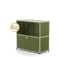 USM Haller E Sideboard M with Compartment Lighting, Olive green RAL 6003, Cool white