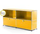 USM Haller E Sideboard L with Compartment Lighting, Golden yellow RAL 1004, Cool white
