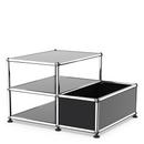 USM Haller side table with storage container, Graphite black RAL 9011