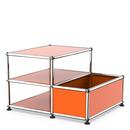 USM Haller side table with storage container, Pure orange RAL 2004