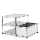 USM Haller side table with storage container, USM matte silver