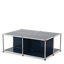 USM Haller coffee table with storage shelves, Steel blue RAL 5011