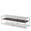 USM Haller side table Type I, Lacquered glass, USM brown