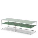 USM Haller side table Type I, Lacquered glass, USM green