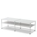 USM Haller side table Type I, Lacquered glass, Pure white RAL 9010