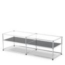 USM Haller side table Type I, Glass, Anthracite RAL 7016