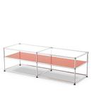 USM Haller side table Type I, Glass, Pure orange RAL 2004