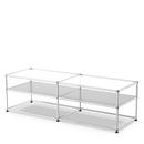 USM Haller side table Type I, Glass, USM matte silver