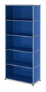 USM Haller Storage Unit open, Gentian blue RAL 5010