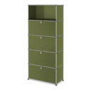 USM Haller Storage Unit M,  Edition Olive Green, Customisable, With drop-down door, With drop-down door, With drop-down door, With drop-down door