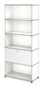 USM Haller Storage Unit M, Customisable, Pure white RAL 9010, Open, Open, With drop-down door, Open