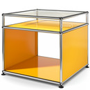 USM Haller Side Table with Extension, Golden yellow RAL 1004
