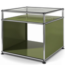 USM Haller Side Table with Extension, Olive green RAL 6003