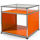 USM Haller Side Table with Extension, Pure orange RAL 2004