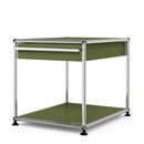 USM Haller Side Table with Drawer, Olive green RAL 6003