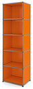 USM Haller Bookcase 50, Open, Pure orange RAL 2004