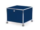 USM Haller Printer Container, 50 cm, Steel blue RAL 5011, With castors