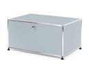 USM Haller Printer Container, 75 cm, USM matte silver, With feet