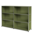 USM Haller Highboard L open, Olive green RAL 6003