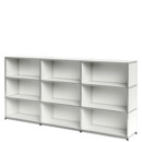 USM Haller Highboard XL, Customisable, Pure white RAL 9010, Open, Open, Open