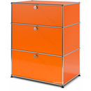 USM Haller Storage Unit with 3 Drawers, H 95 + 4 x W 75 x D 50 cm, Pure orange RAL 2004
