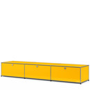 USM Haller Lowboard XL, Customisable, Golden yellow RAL 1004, With 3 drop-down doors, 50 cm