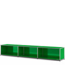USM Haller Lowboard XL, Customisable, USM green, Open, 35 cm