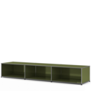 USM Haller Lowboard XL, Olive Green, Customisable, Open, 50 cm