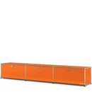 USM Haller Lowboard XL, Customisable, Pure orange RAL 2004, With 3 drop-down doors, 35 cm