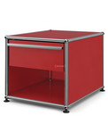 USM Haller Bedside Table with Drawer, USM ruby red, Small (H 39 x B 42,5 x D 53 cm)