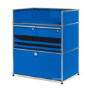 USM Haller Surgery Sideboard, Gentian blue RAL 5010, All compartments with a lock