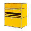 USM Haller Surgery Sideboard, Golden yellow RAL 1004, All compartments with a lock