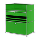 USM Haller Surgery Sideboard, USM green, All compartments with a lock
