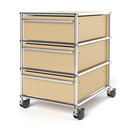 USM Haller Mobile Pedestal with 3 Drawers Type I (with Counterbalance), No locks, USM beige