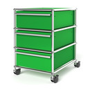 USM Haller Mobile Pedestal with 3 Drawers Type I (with Counterbalance), No locks, USM green