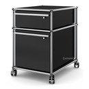 USM Haller Mobile Pedestal with Hanging File Basket, All compartments with a lock, Graphite black RAL 9011