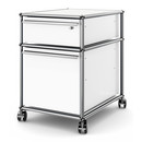 USM Haller Mobile Pedestal with Hanging File Basket, Only A6-drawer with lock, Pure white RAL 9010