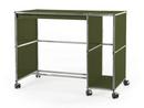 USM Haller Desktop on Castors Type 1, Olive green RAL 6003