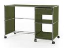 USM Haller Desktop on Castors Type 2, Olive green RAL 6003