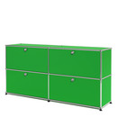 USM Haller Sideboard L, Customisable, USM green, With 2 drop-down doors, With 2 drop-down doors