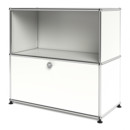 USM Haller Sideboard M, Customisable, Pure white RAL 9010, Open, With drop-down door